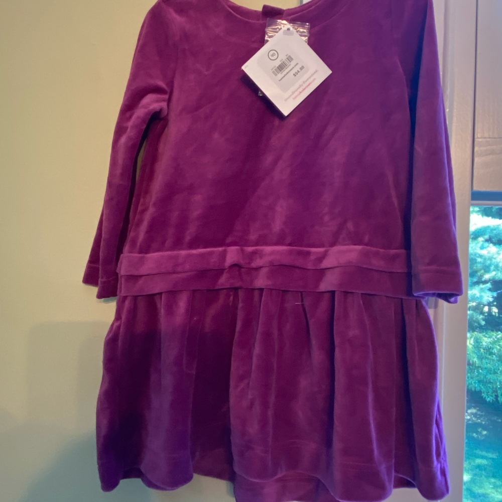 Hanna Andersson velvet dress size 90/3T NWT